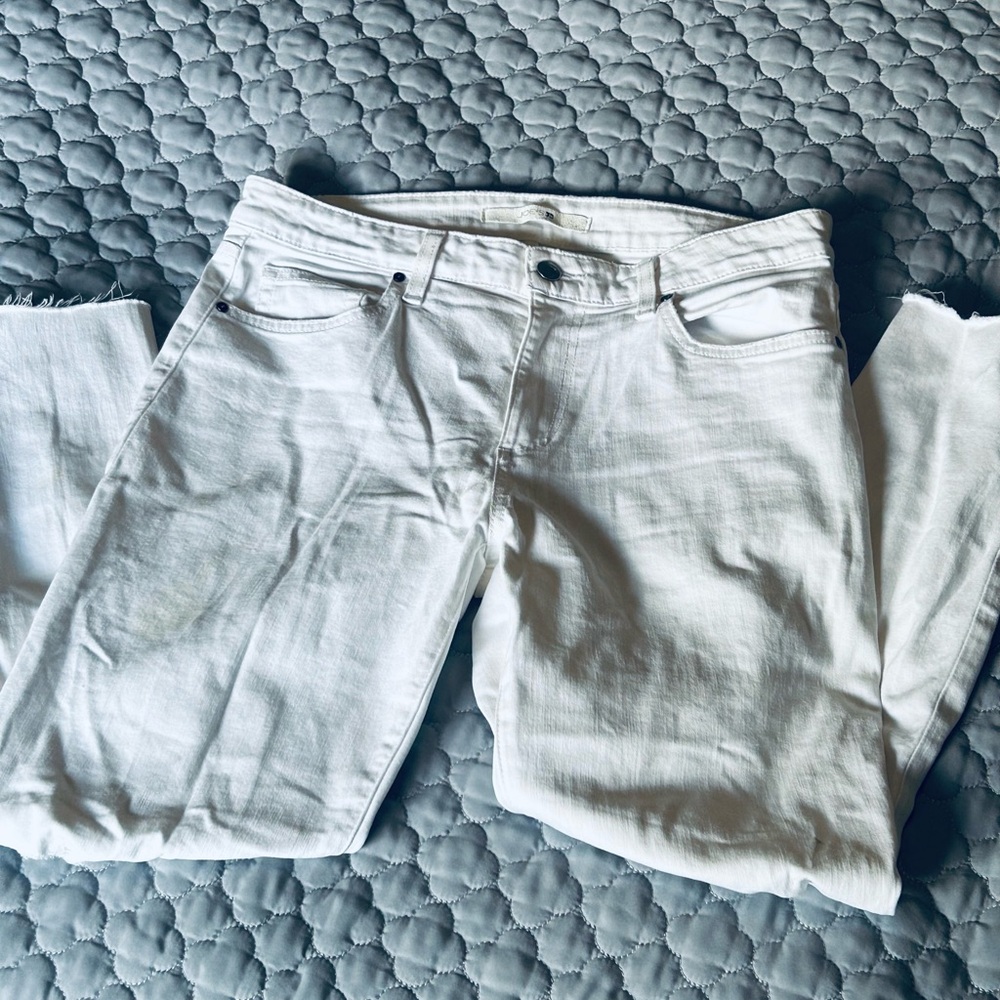 Womens White Distressed Ankle Jeans, Joe’s Jeans Grunge Knee pants